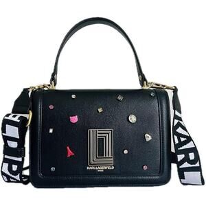 Karl Lagerfield Paris Simone Flap Crossbody rainbow studded new with tags nwt